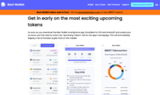 Best wallet homepage showing images of in-wallet screens