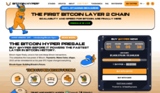 Bitcoin Hyper crypto presale homepage