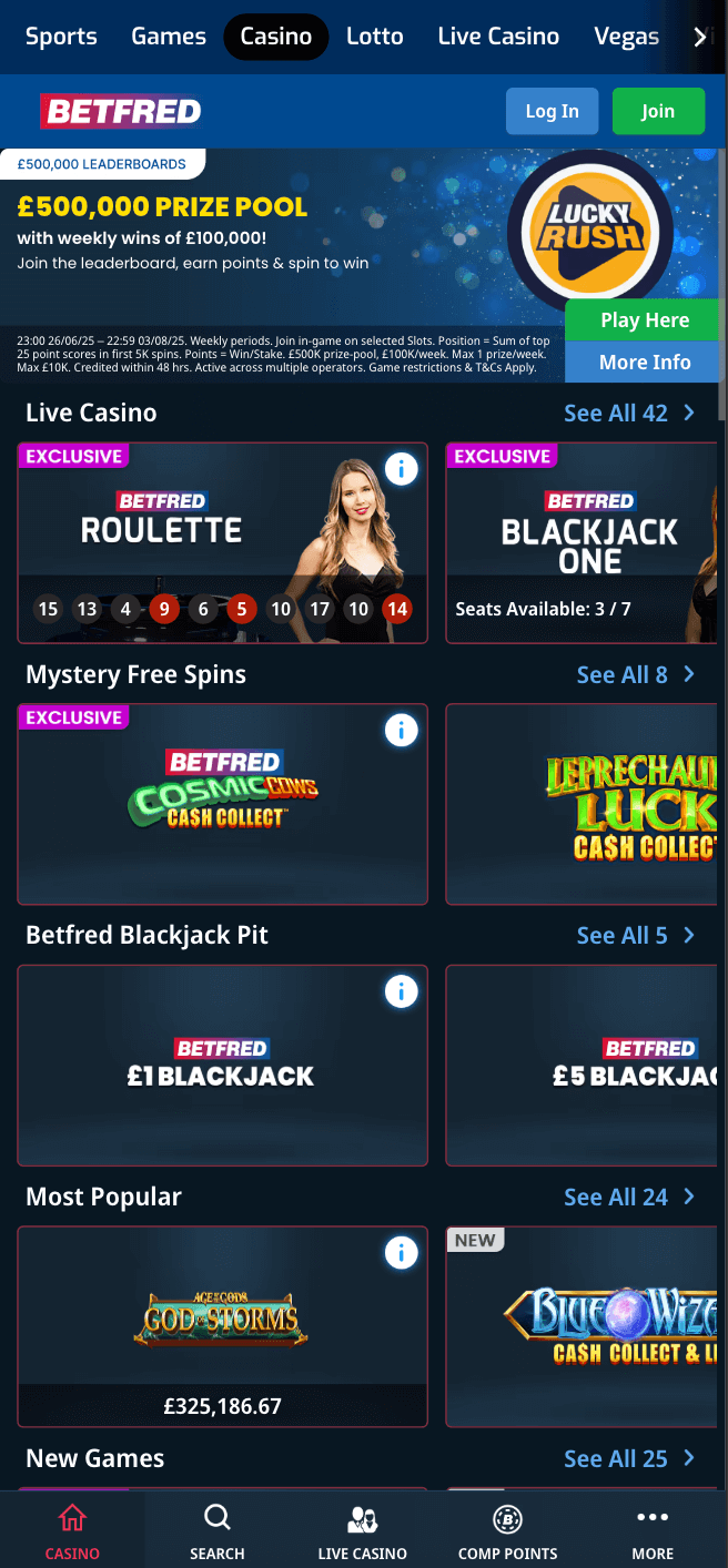 betfred casino homepage