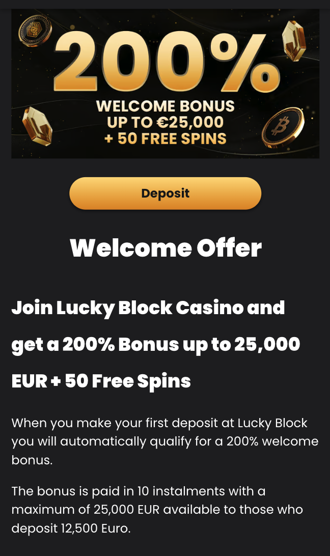claim welcome bonus