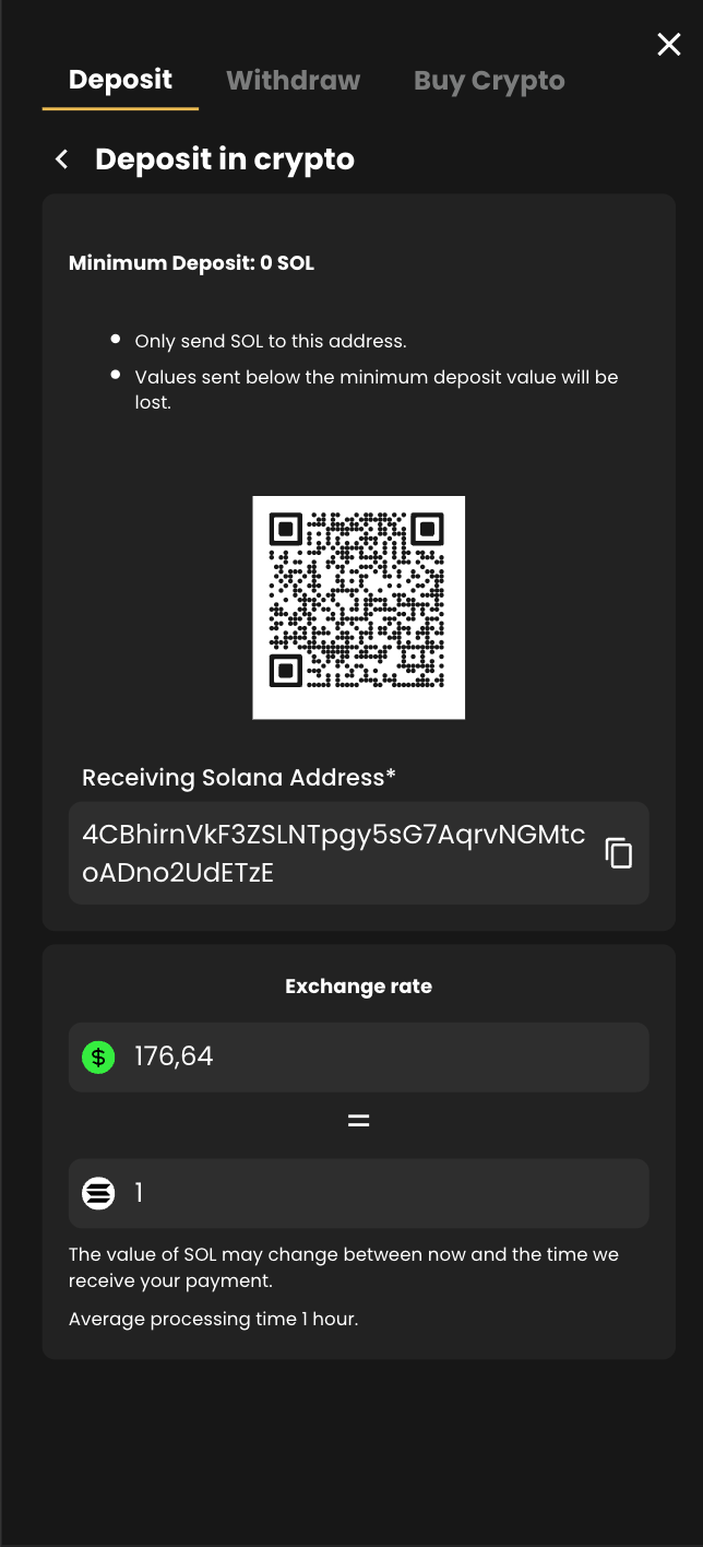 deposit crypto at casinos