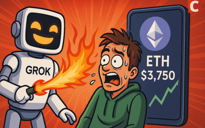 Grok Roasts Crypto Rover’s Giveaway after ETH Hits $3,750