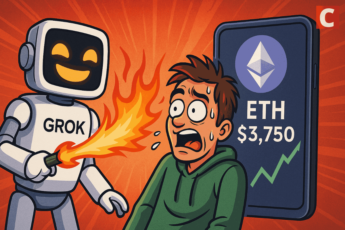 Grok Roasts Crypto Rover’s Giveaway after ETH Hits $3,750