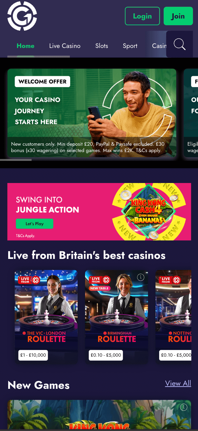 grosvenor casinos homepage