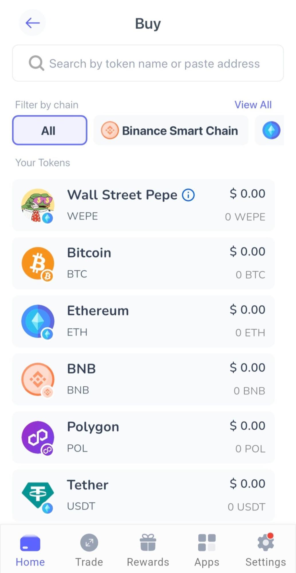 DEX trading feature within Best Wallet mobile application