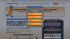 indicating how to connect a wallet to the Bitcoin Hyper homepage