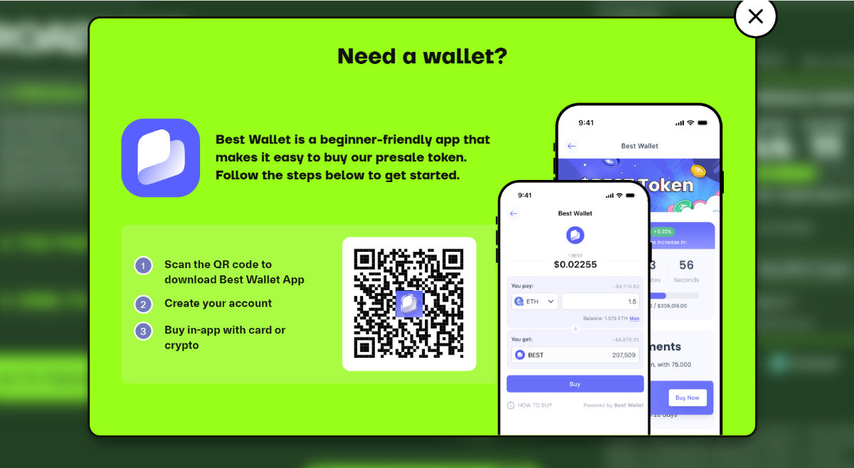 How to Buy PepeNode - Create a BestWallet Account
