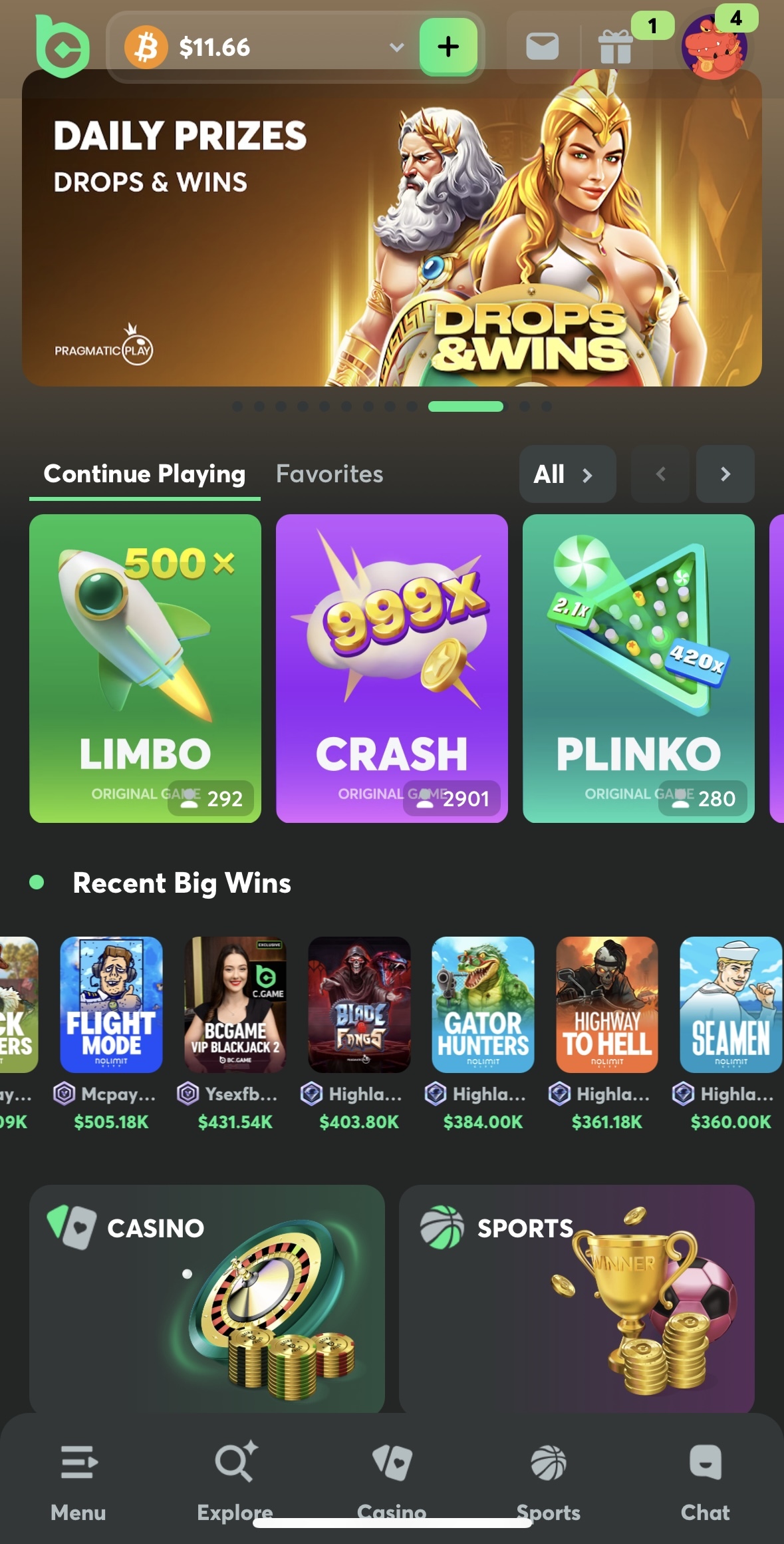bc.game casino home