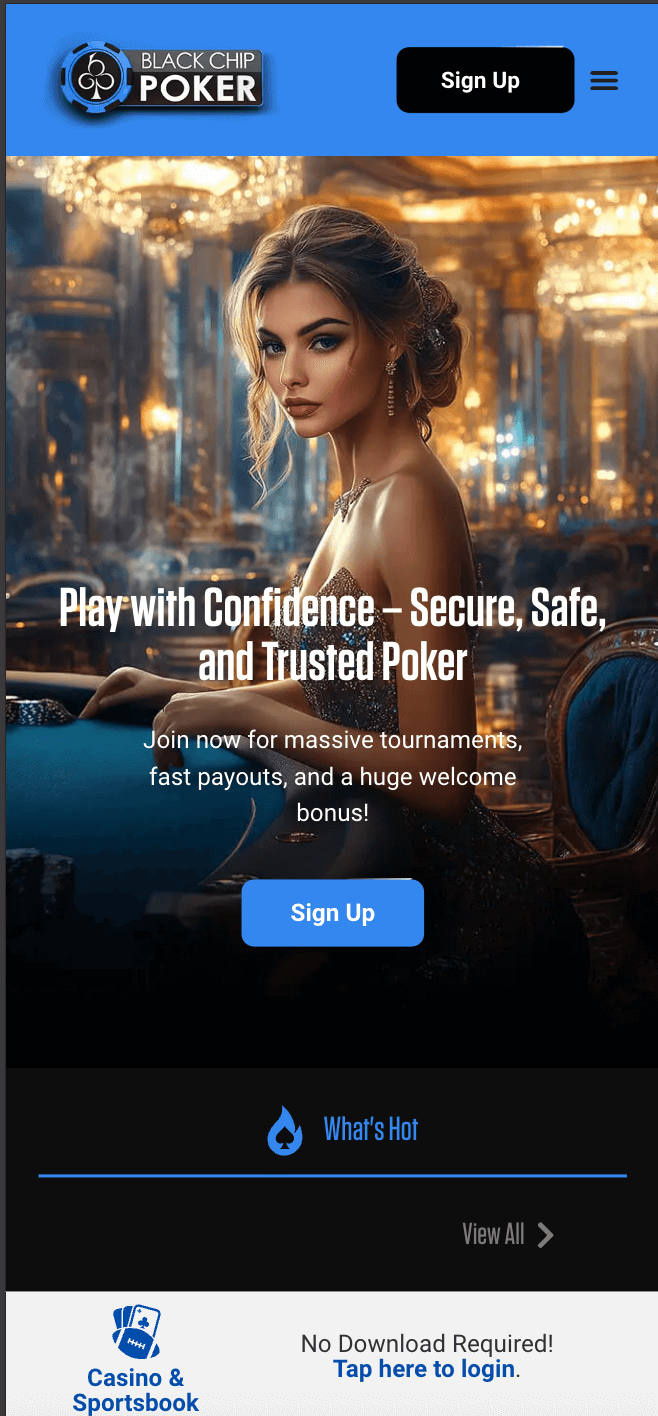 black chip poker