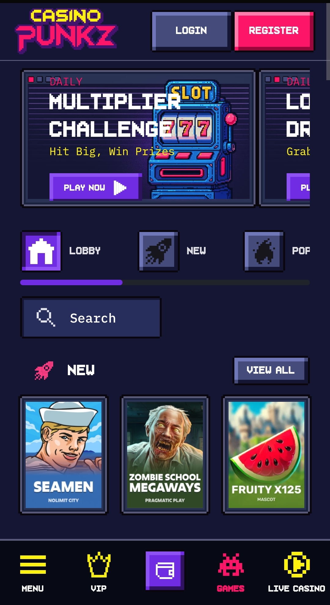 casinopunkz homepage