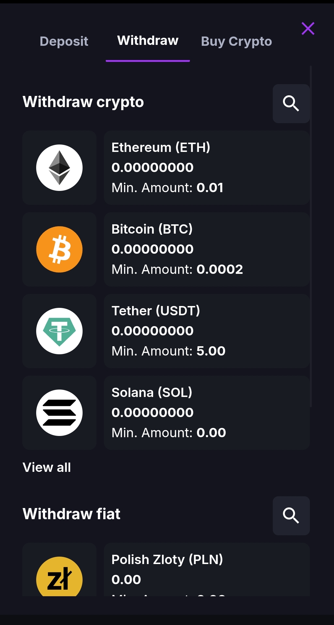 withdrawal at casino