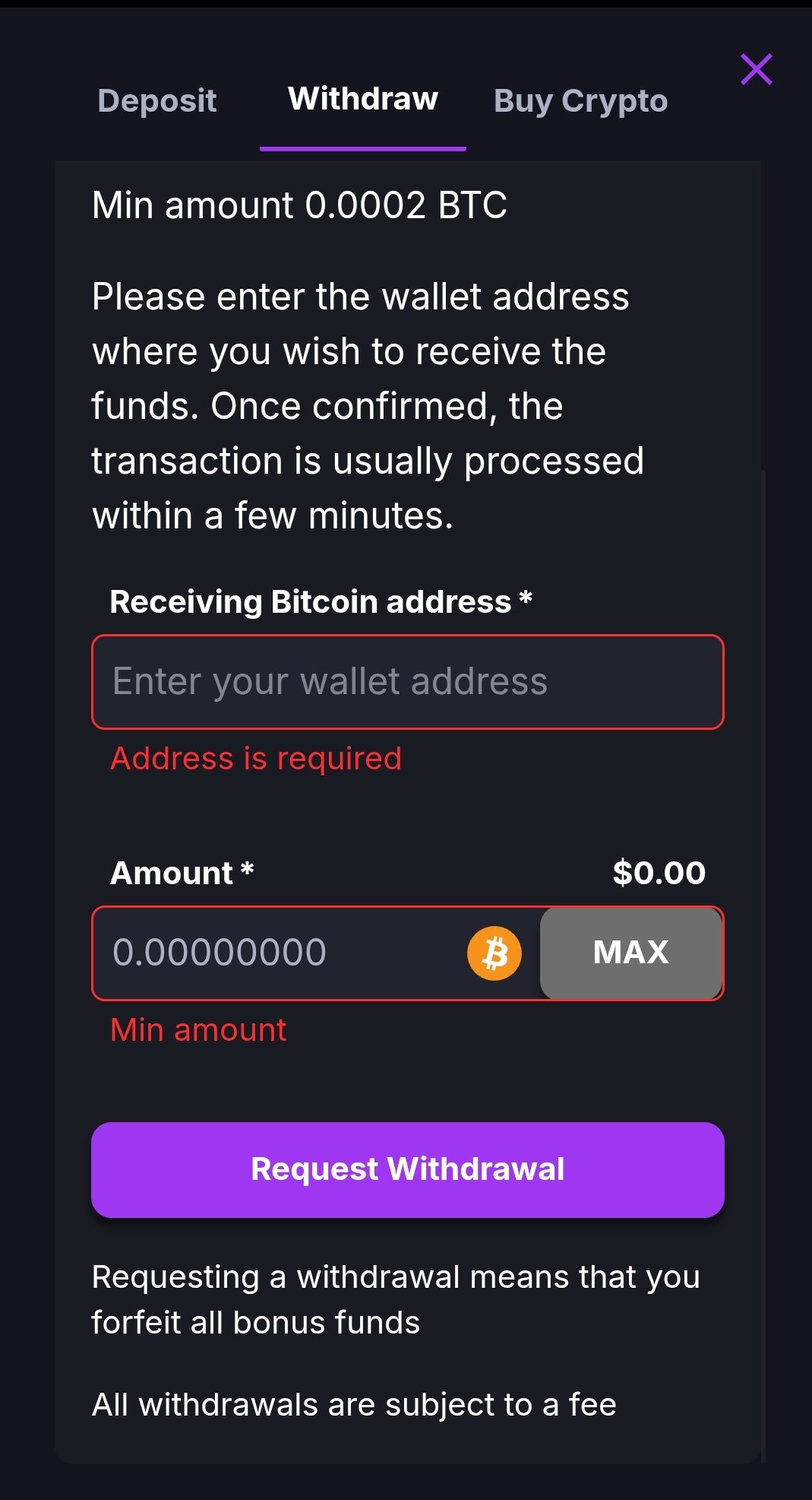 coincasino withdrawal 3