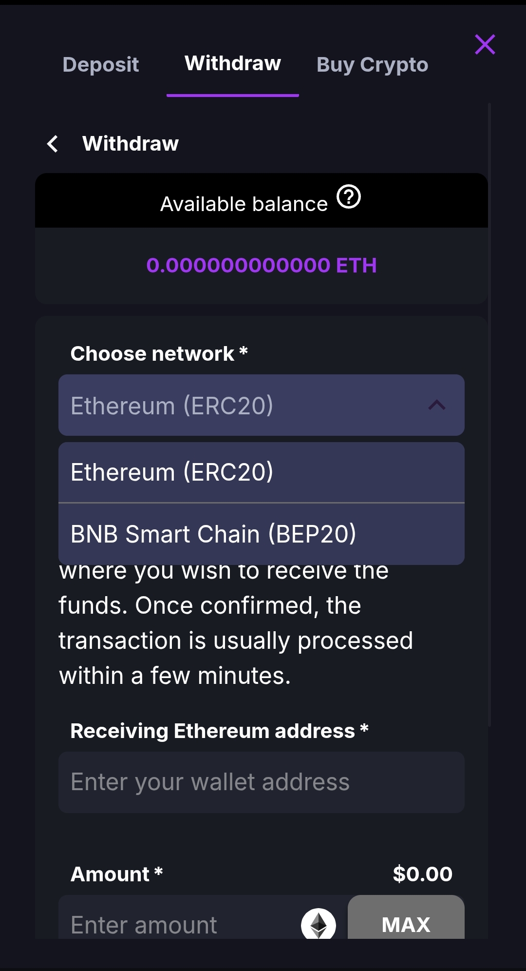 coincasino withdrawal step 2