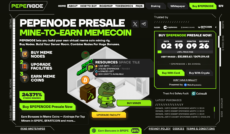 PEPENODE presale homepage