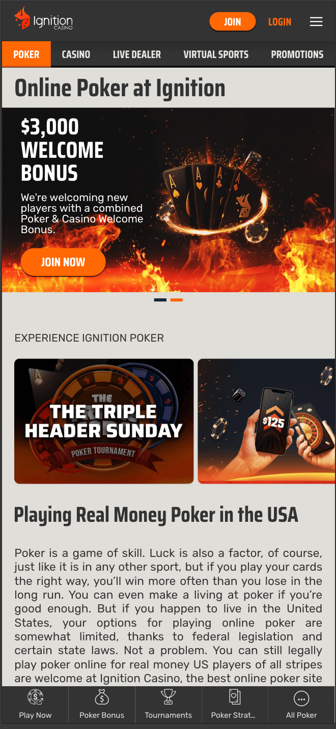 ignition casino poker