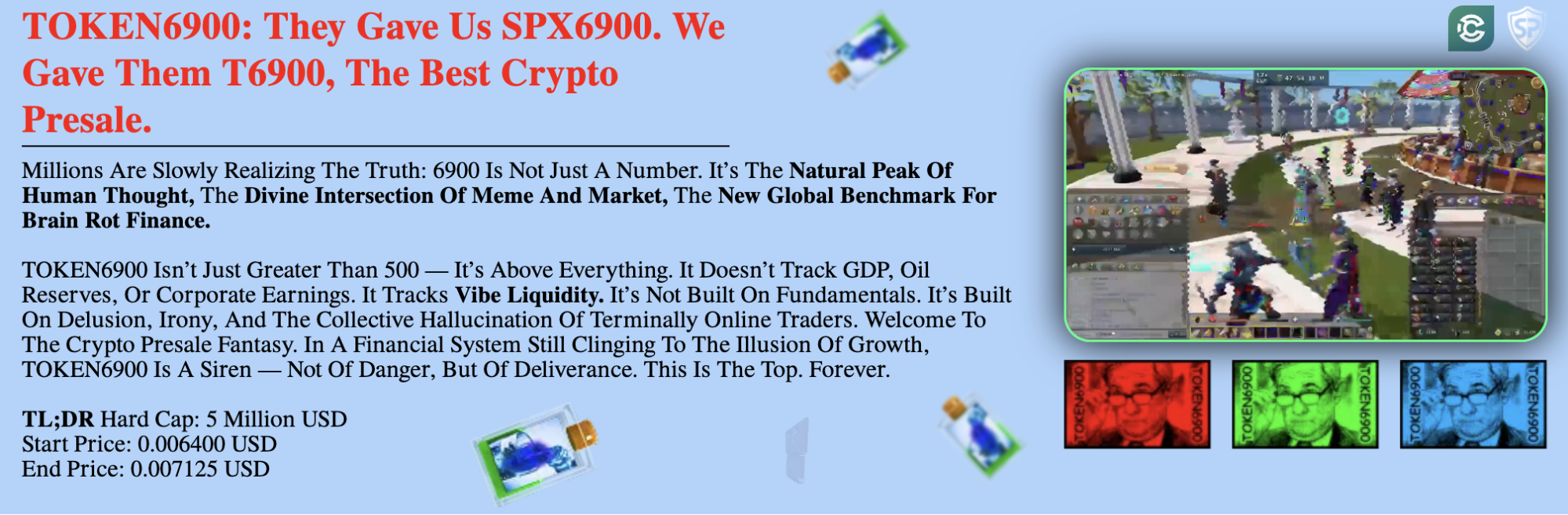 TOKEN6900 homepage.