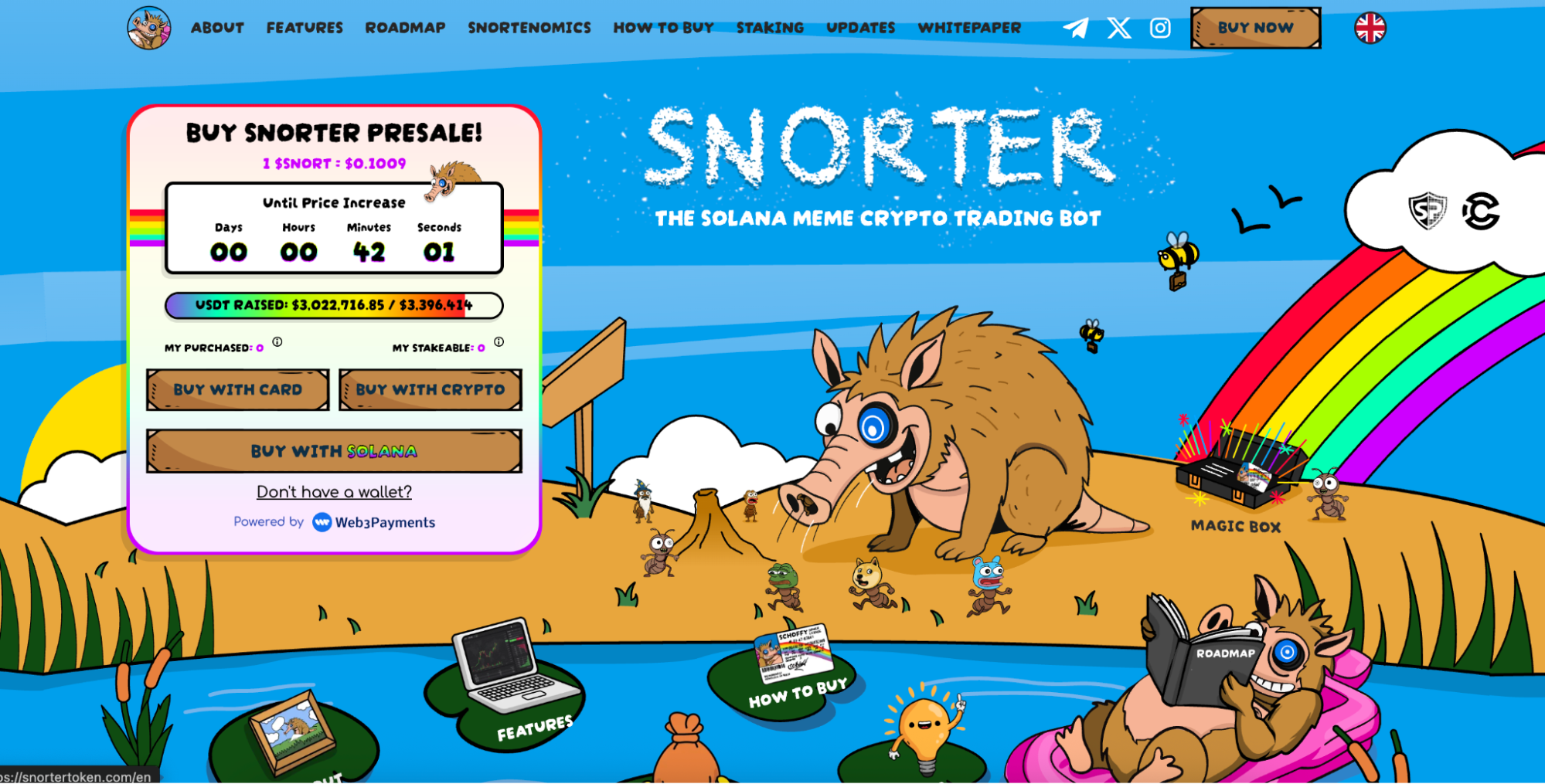 Snort presale page