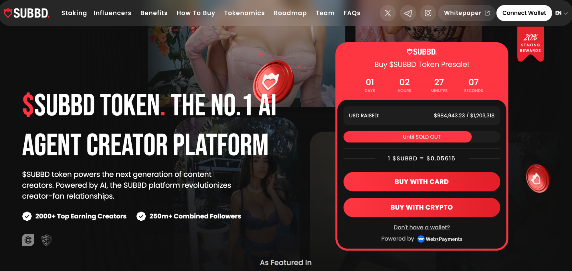 SUBBD presale page
