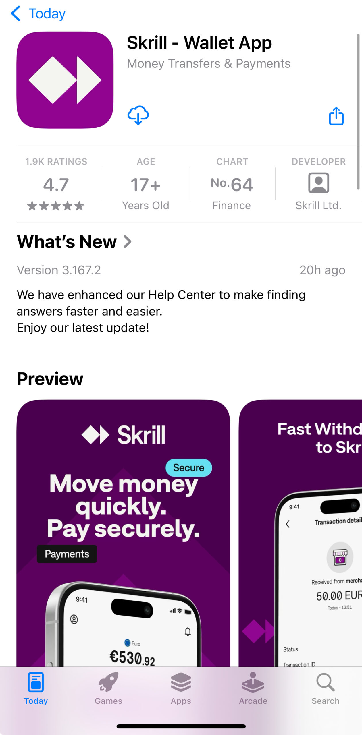 skrill set up
