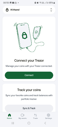 Users set up their Trezor hardware wallet via the Trezor Suite application. Source: Trezor