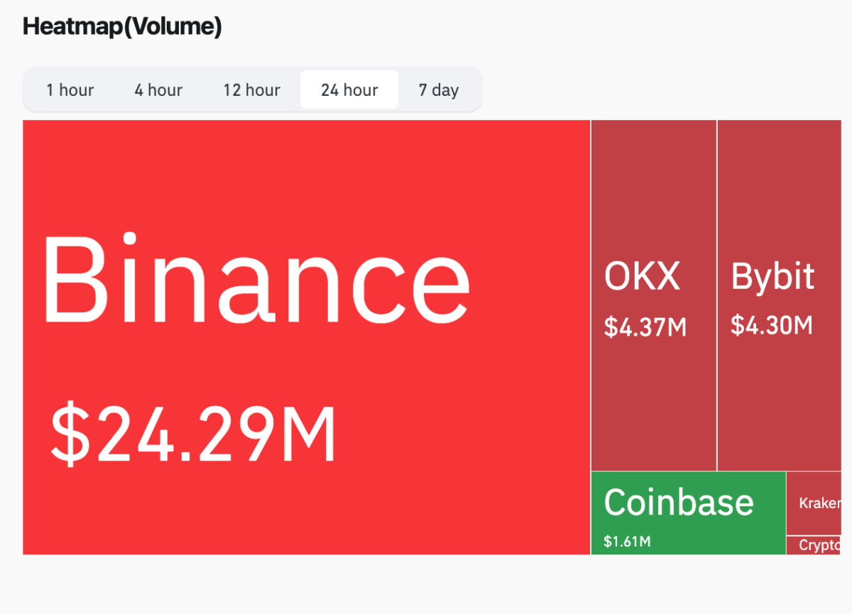 Worldcoin Trading Volume Heatmap | Source: Coinglass