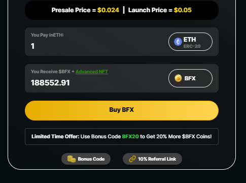 Blockchain FX bonus code