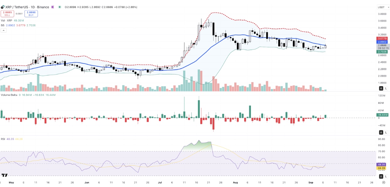 Ripple (XRP) Technical Analysis | XRPUSDT 24H Chart | TradingView, September 7, 2025