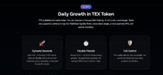 Staking rewards are issued in the form of TEX tokens, which are Walletium’s utility token. Source Walletium