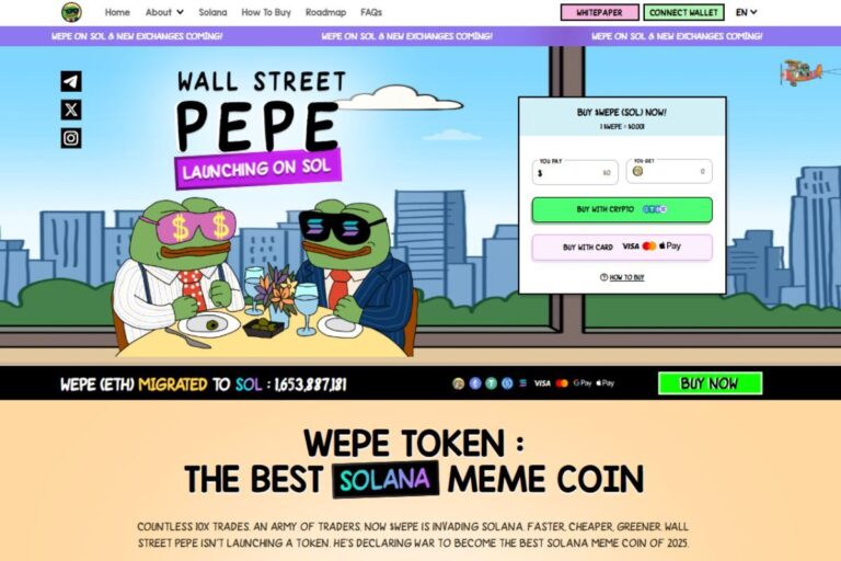 Wall Street Pepe meme coins