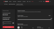 Akash GPU provider earnings calculator