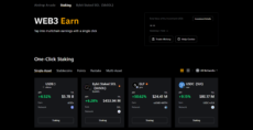 Homepage of the popular crypto staking platform Bybit