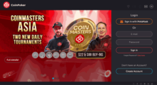 Users log into CoinPoker to access CoinFutures