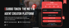 SUBBD token presale - AI agent creator platform, countdown timer, buy with card or crypto, powered by Web3Payments