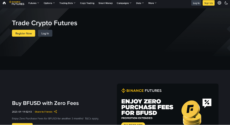 Binance Futures homepage
