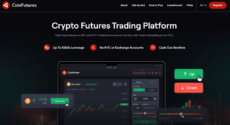 CoinFutures crypto futures trading platform homepage