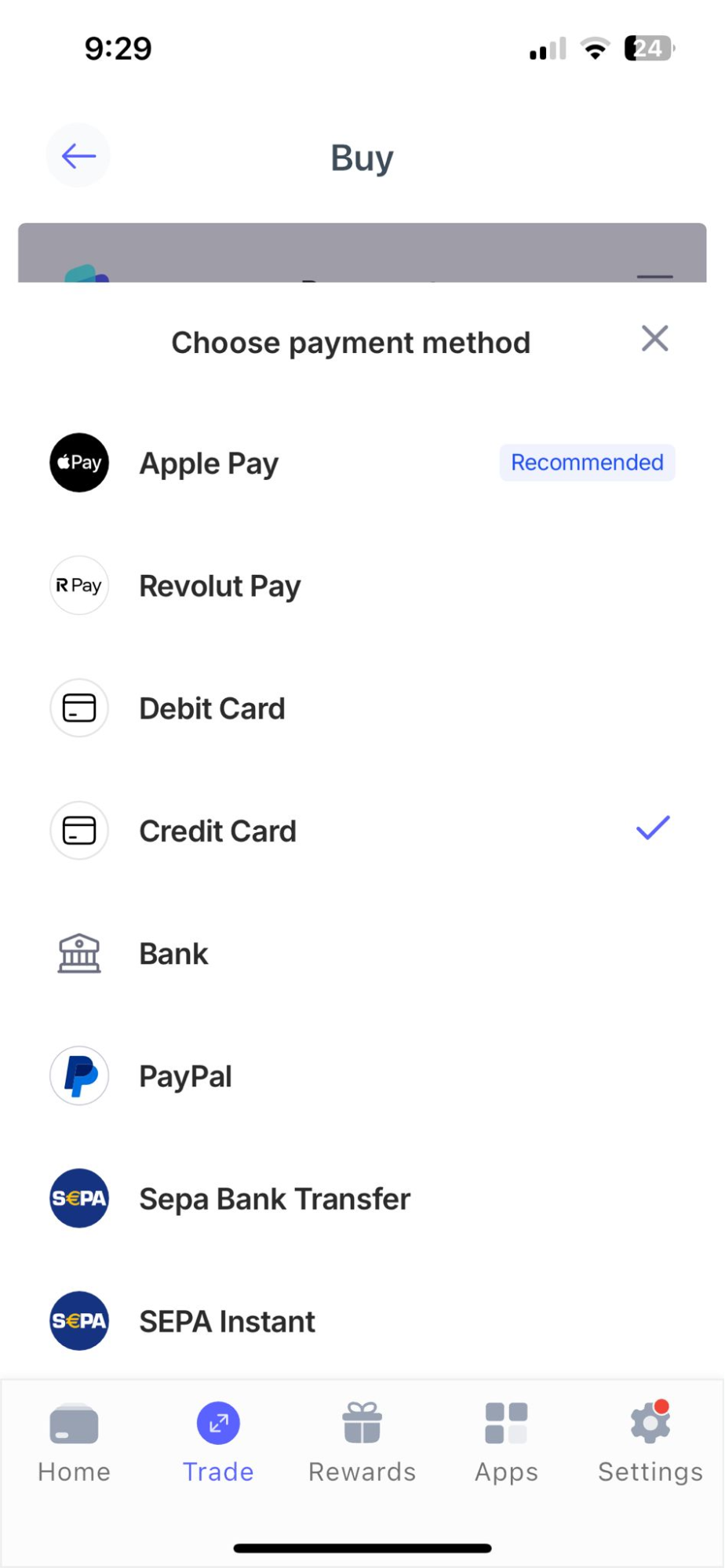 Best Wallet app fiat payment methods