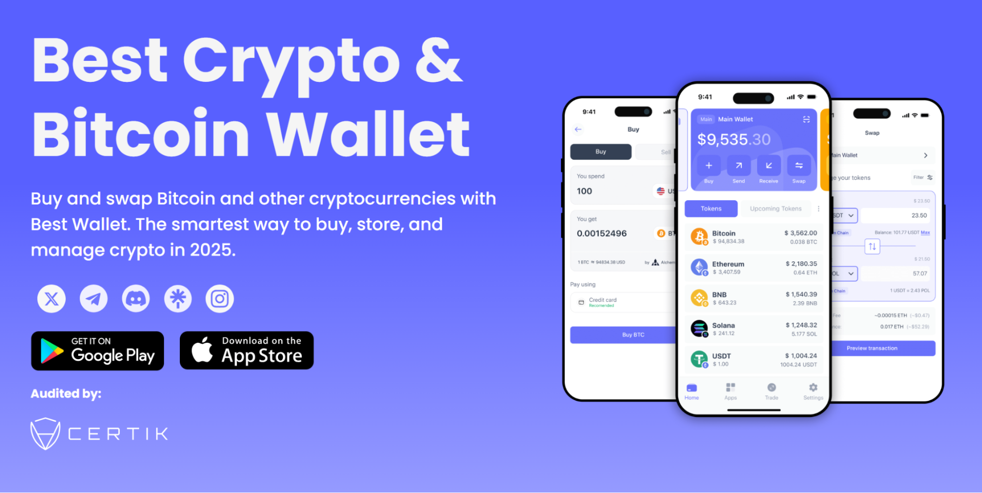 Best Wallet homepage. Source: Best Wallet