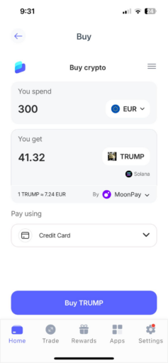 Buy TRUMP OFFICIAL meme coin on Best Wallet