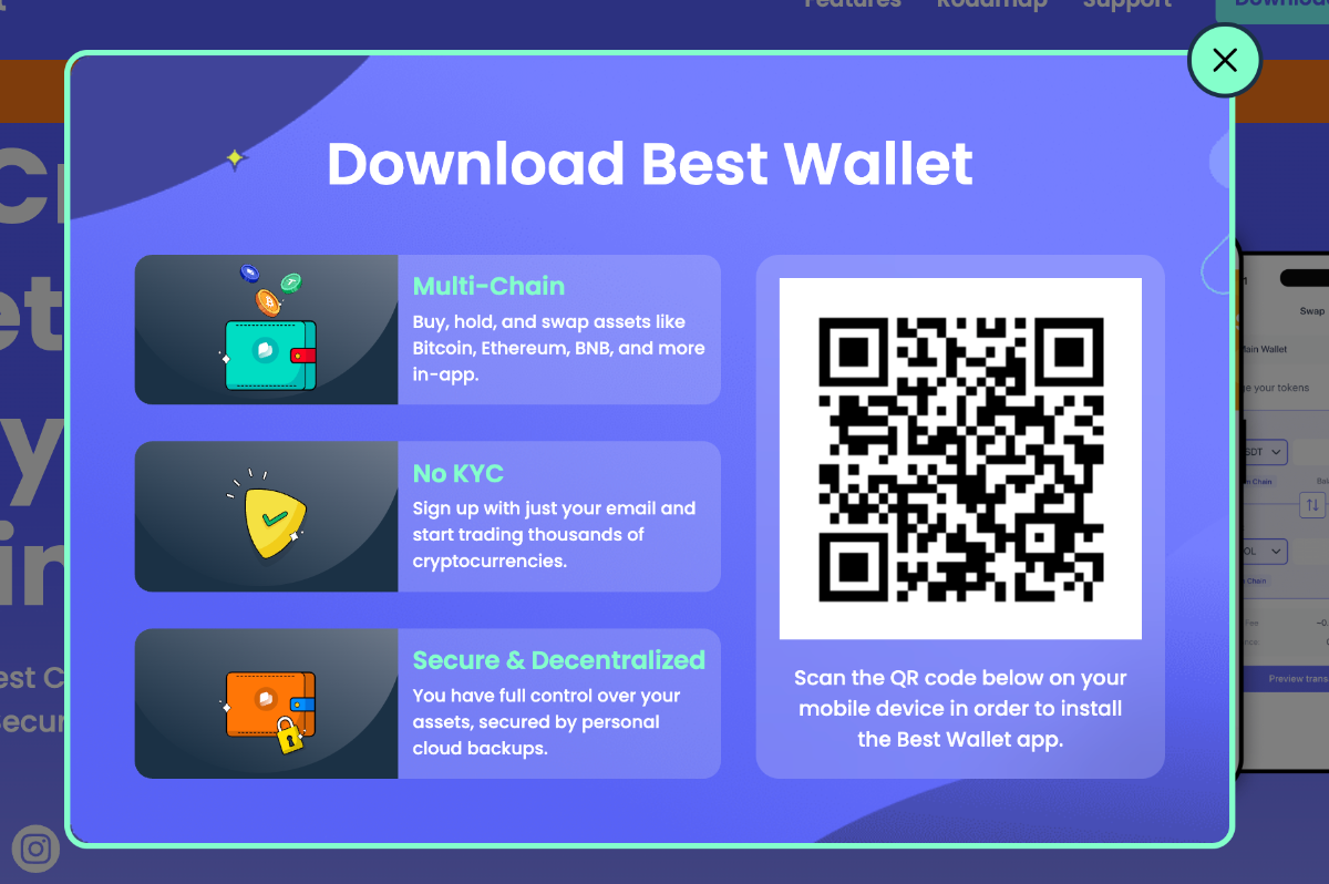 the page to download best wallet