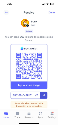 Best Wallet store BONK tokens 