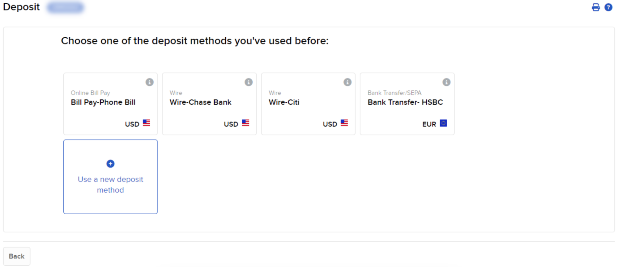 Interactive Brokers supports bank account payments without deposit fees. Source: Interactive Brokers