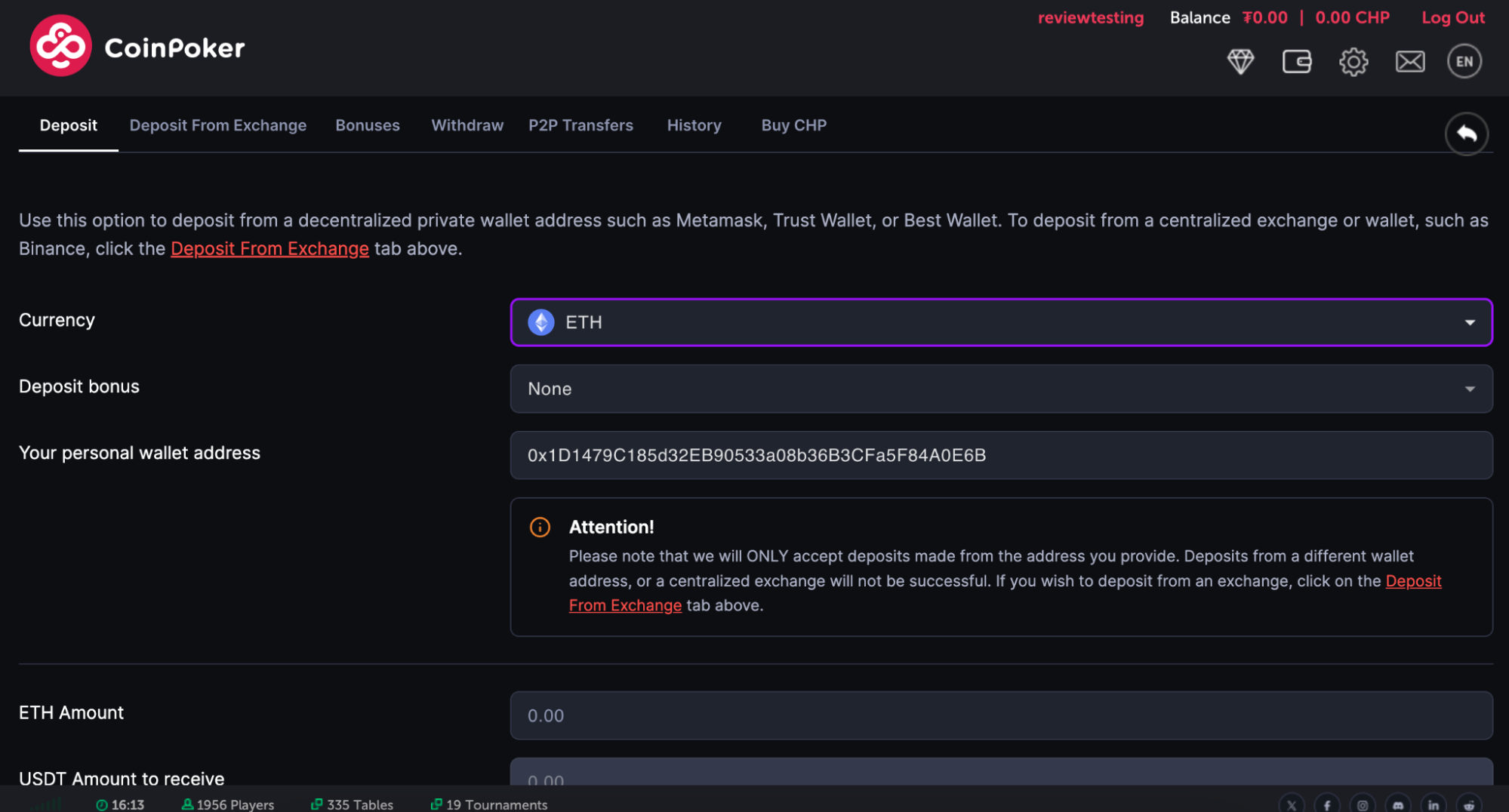 CoinFutures how to deposit crypto
