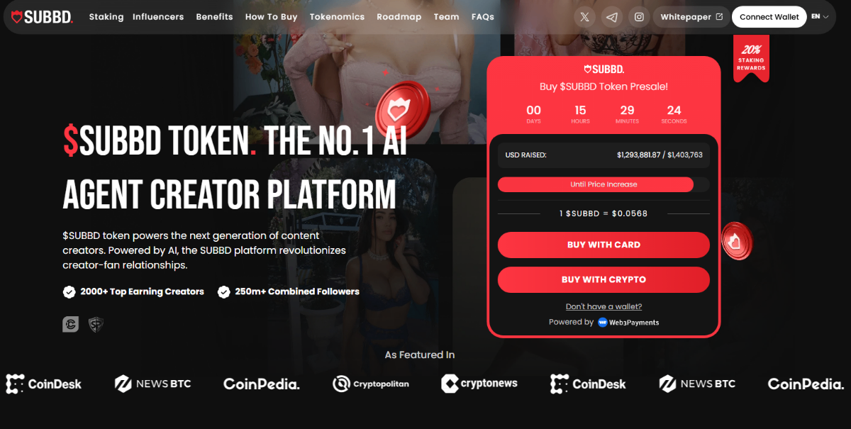 SUBBD token presale website