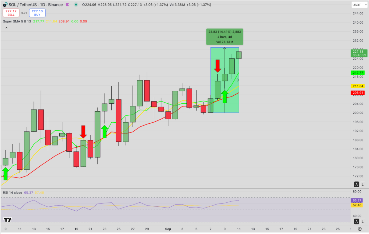 Solana (SOL) Technical price analysis | Source: TradingView