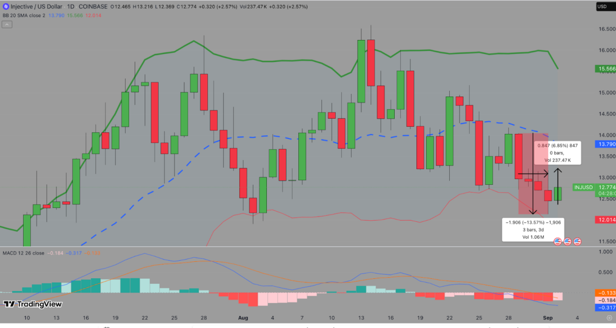 Injective (INJ) Technical Price Analysis | Source: TradingView