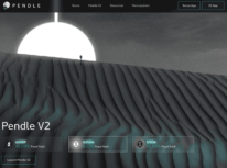 Pendle V2 yield farming interface displaying fixed yield rates for stablecoin pools with launch button