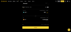 Binance conversion tool for USDT and BTC