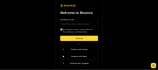 Binance open account