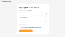 Sign up to Bitcoin.com.au