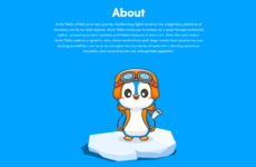Website of Arctic Pablo Coin, explaining the coin's backstory